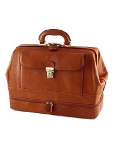 Luxury Tan Leather Doctors Bag